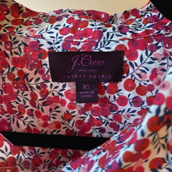 J Crew button down Liberty Fabric - Picture 2 of 4